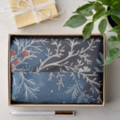 Blauw wit kerstboom vakantie weefsel papier (Geschenk)