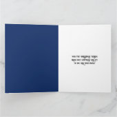 Blauw wit Kerstmis sneeuw DIY bericht boom baubles Kaart (Binnen)