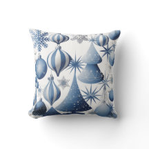 Blauw-wit kerstpatroon