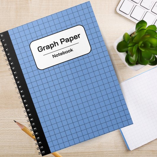 Blauw & Wit Klassiek Vierkant Geruit Gepersonalise Notitieboek