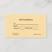 Blauw Wit Klassiek Zakelijke Certificaten Cadeaubo (Achterkant)