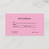 Blauw Wit Klassiek Zakelijke Certificaten Cadeaubo (Achterkant)