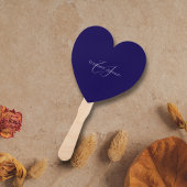 Blauw-wit klassieke minimalistische naam aangepast handwaaier