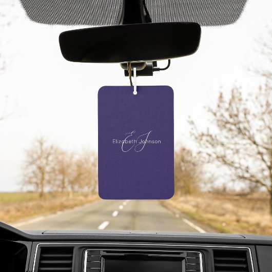 Blauw-wit klassieke minimalistische naam aangepast luchtverfrisser