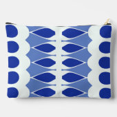Blauw & wit klassieke trendy make-up accessoire za etui (Achterkant)