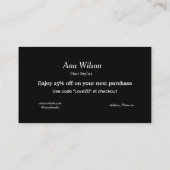 Blauw wit klassieker dank u visitekaartjes (Achterkant)