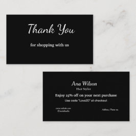 Blauw wit klassieker dank u visitekaartjes