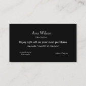 Blauw wit klassieker dank u visitekaartjes (Achterkant)