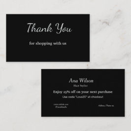 Blauw wit klassieker dank u visitekaartjes