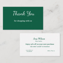 Blauw wit klassieker dank u visitekaartjes