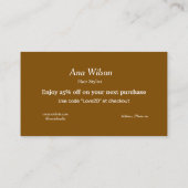 Blauw wit klassieker dank u visitekaartjes (Achterkant)