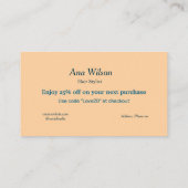 Blauw wit klassieker dank u visitekaartjes (Achterkant)