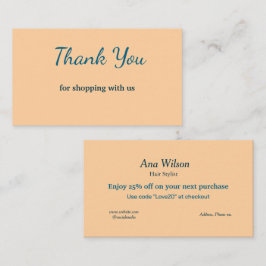 Blauw wit klassieker dank u visitekaartjes