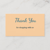 Blauw wit klassieker dank u visitekaartjes (Voorkant)