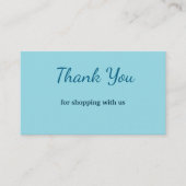 Blauw wit klassieker dank u visitekaartjes (Voorkant)