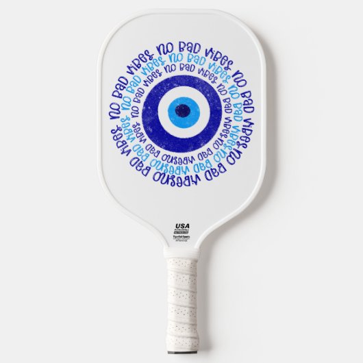 Blauw-wit-kleurstof Pickleball Kwaad Oogoog Pickleball Paddle (Voorkant)