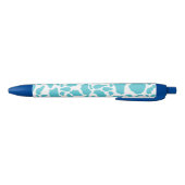 Blauw & Wit Koe Vlekken Dier Print Patroon Blauwe Inkt Pen (Bodem)