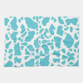 Blauw & Wit Koe Vlekken Dier Print Patroon Theedoek (Horizontaal)