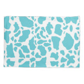 Blauw & Wit Koeienvlekken Dierenprint Patroon Kussensloop (Achterkant)