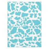 Blauw & Wit Koeienvlekken Dierenprint Patroon Tafelkleed (Voorkant)