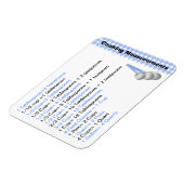 Blauw & Wit Koken Maattabel Magneet (Linkerzijde)