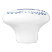  blauw wit konijn Delft Dedham Rustige Kunst Keramische Knop (Zijkant)