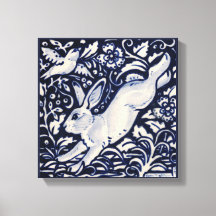 Blauw Wit Konijnenhaas Konijnenvogel Bloemenbos