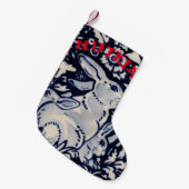 Blauw & Wit Konijnenkonijnenkonijn Pet Gift Baby K Kleine Kerstsok (Voorkant (Hangend))