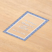 Blauw & Wit Kust Mediterraan Huwelijksuitnodiginge Acryl Uitnodigingen (Laagn)