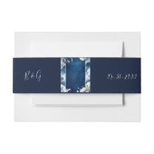 blauw & wit kust vibe bruiloft uitnodigingen wikkel (Voorkant Voorbeeld)