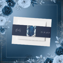 blauw & wit kust vibe bruiloft uitnodigingen wikkel