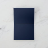 blauw & wit kustvibe Bruiloft zitkaart Bedankkaart (Binnen)