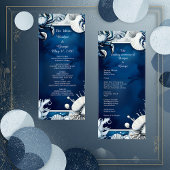 Blauw & Wit Kustvibe huwelijksprogramma & menu