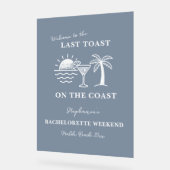 Blauw-wit laatste toast op de kust Bachelorette Acryl Bord