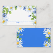 Blauw Wit Land Daisy Bruiloft Plaats Kaarten Plaatskaartje (Voorkant / Achterkant)