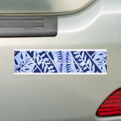 Blauw wit lederen Patroon Thunder_Cove Bumpersticker (Op auto)