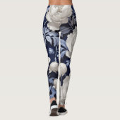 Blauw-wit  leggings (Achterkant)