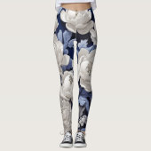 Blauw-wit  leggings (Voorkant)