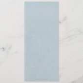 Blauw Wit Lente Bloemen Flat 4 gangen Pasen Menu (Achterkant)