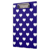 Blauw Wit Liefde Hart Patroon Ontwerp Klembord (Links)