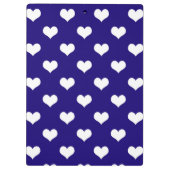 Blauw Wit Liefde Hart Patroon Ontwerp Klembord (Achterkant)