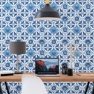 Blauw Wit Littleflorey Delft Tegel Behang