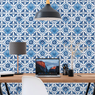 Blauw Wit Littleflorey Delft Tegel Behang