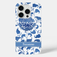 Blauw Wit Lotus Bloem Chinees Aardewerk Patroon