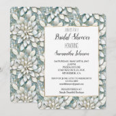 Blauw Wit Lotus Flowers Vrijgezellenfeest Kaart (Voorkant / Achterkant)