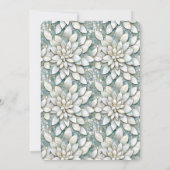 Blauw Wit Lotus Flowers Vrijgezellenfeest Kaart (Achterkant)