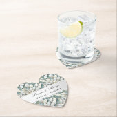 Blauw Wit Lotus Flowers Vrijgezellenfeest Kartonnen Onderzetters (Insitu)