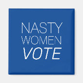 Blauw-wit Magnet: "nare stem" Magneet (Voorkant)