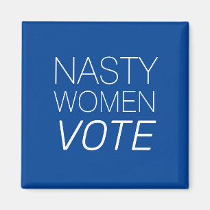 Blauw-wit Magnet: "nare stem" Magneet