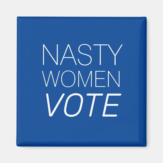 Blauw-wit Magnet: "nare stem" Magneet (Voorkant)